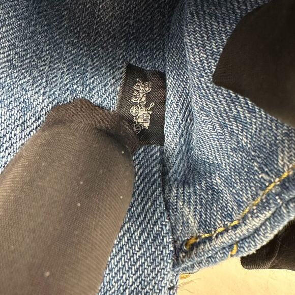 Coach Tabby CR701 Denim Brass/Indigo Shoulder Bag 20 With Quilting - Picture 13 of 14